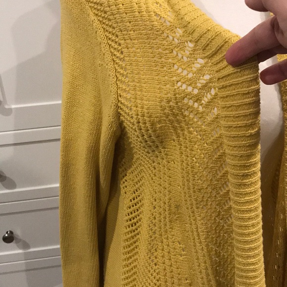 Anthropologie Rosie Neim yellow cardigan. Size M - Picture 2 of 5